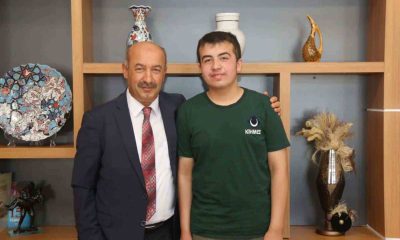 Milli Eğitim Müdürü Başyiğit’ten LGS Türkiye Birincisi Enes Malik Önsay’a tebrik ve destek