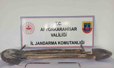 Kaçak kazı yapan şahıs jandarmanın dronuna takıldı