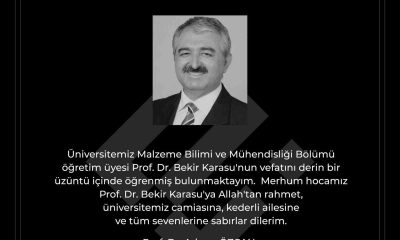 Rektör Özcan’dan ’Prof. Dr. Bekir Karasu’ için taziye mesajı
