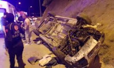 Bilecik-Eskişehir yolunda feci kaza: Kontrolden çıkan araç takla attı(Video Haber)