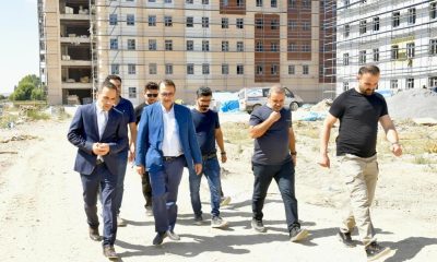 Fatih Dönmez, Eskişehir’de yapımı devam eden KYK yurdunun inşaatını ziyaret etti