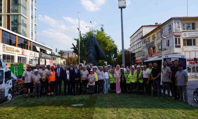 Atatürk heykeli ve refüj düzenlemesiyle Bilecik’in vitrini güzelleşti