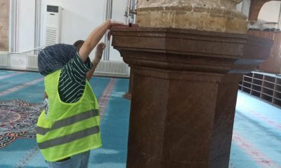 İbadet alanlarında temizlik çalışmaları