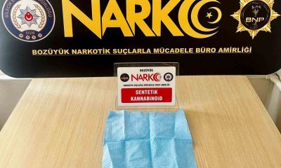 Peçeteye emdirilmiş uyuşturucu madde ile yakalandı