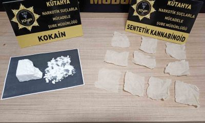 Kütahya’da taş kokain ve 4 bin 180 içimlik bonzai ile yakalanan şüpheli tutuklandı