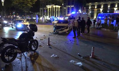 Kütahya’da otomobil ile iki motosiklet çarpıştı: 2 yaralı