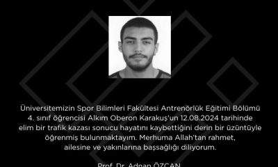 Rektör Özcan’dan ESTÜ öğrencisi için taziye mesajı