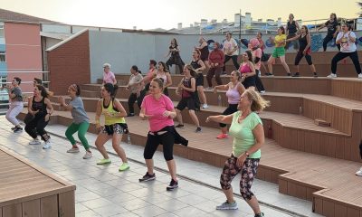 Yaz aylarında dans fit ile spor yaptılar