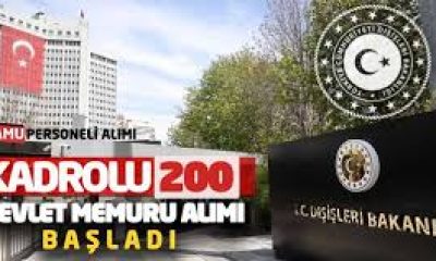 Dışişleri Bakanlığı 200 Memur Alımı Yapacak