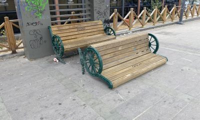 Tepebaşı’ndaki bank vandalların hedefi oldu