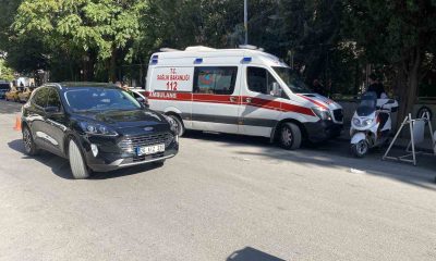 Ters yönden çıkan ciple çarpışan motosiklet sürücüsü yaralandı
