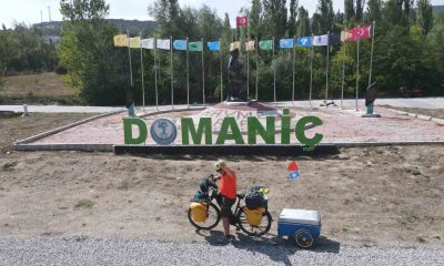 Bisikletiyle barışa pedal çeviren gezgin, Domaniç dağlarında