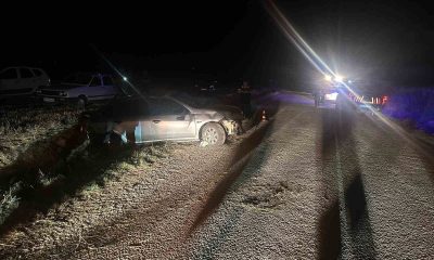 Emirdag’da Refüje giren otomobilde 2 kişi yaralandı