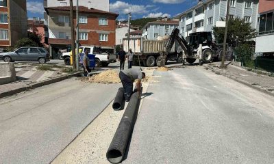 Bozüyük’te Meslek Lisesi Caddesi’nde yeni hat çalışması