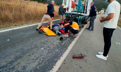 Domaniç’te otomobil ile motosiklet çarpıştı: 1 yaralı