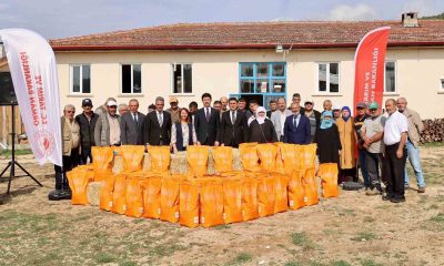 Üretici çiftçilere kanola tohumu dağıtıldı