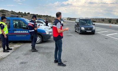 Aslanapa’da hayvan hareketleri yol kontrolü