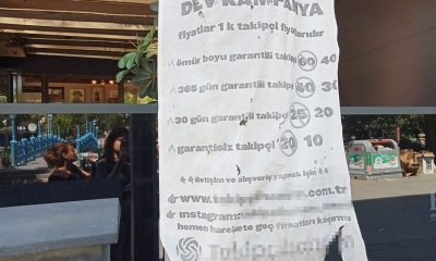 Eskişehir’de takipçi satın alma afişi görenleri şaşırttı