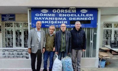 Köy Kültür Evi’nden görme engelliler için kapak bağışı