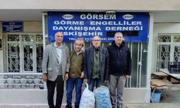 Köy Kültür Evi’nden görme engelliler için kapak bağışı