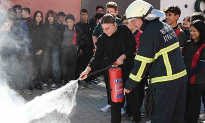 Bozüyük’te Anadolu Lisesi öğrencilerine yangın eğitimi