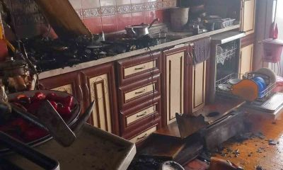 Patates kızartırken mutfakta yangın çıktı
