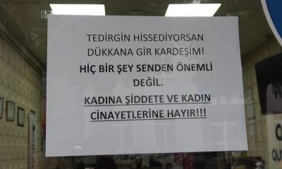 Kütahya’da esnaftan kadına şiddete karşı duyarlı hareket