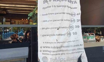 Eskişehir’de takipçi satın alma afişi görenleri şaşırttı