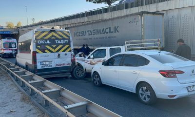 5 aracın karıştığı zincirleme trafik kazasında 1 kişi yaralandı