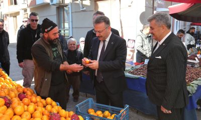 Vali Aksoy, semt pazarını ziyaret etti