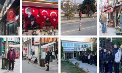 Atatürk’ün vefatının yıl dönümünde Eskişehir’de saygı duruşu ve Sokaklar Bayraklarla donatıldı