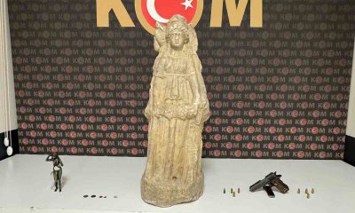 Polis tarafından ele geçirilen 4 başlı Hekate heykeli koruma altına alındı