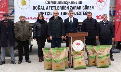 Kütahya’da doğal afetlerden zarar gören 301 üreticiye hububat tohumu desteği