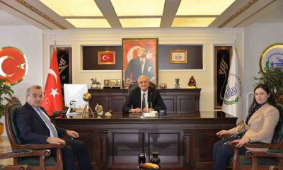 Başkan Bakkalcıoğlu’na, Kaymakam Öztürk ve Kaymakam Refiki Görentaş’tan ziyaret