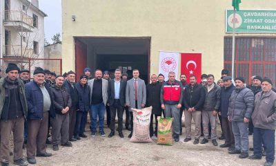 Çavdarhisar’da doğal afetten zarar gören çiftçilere tohum desteği