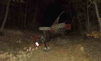 Bilecik’te devrilen traktörün sürücüsü yaralandı