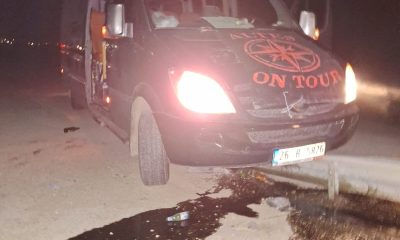 Deplasmana giden Eskişehirspor taraftarı kaza yaptı