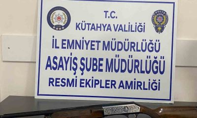 Kütahya’da ruhsatsız av tüfeği ele geçirildi