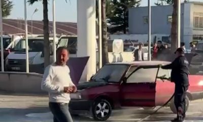Alev alan Fiat Tofaş’ın sürücüsü son anda ölümden döndü