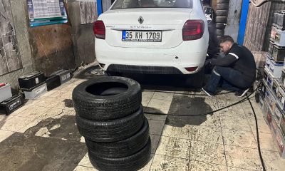Lastikçilerde kış mevsimi yoğunluğu devam ediyor