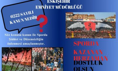 Eskişehirspor maçında yaşanan olaylarla ilgili 23 şahsa işlem yapıldı