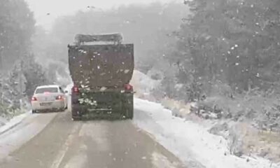 Mihalıççık’ta ani bastıran kar ulaşımı olumsuz etkiledi