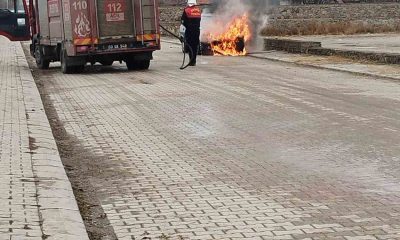 Tofaş otomobil alevlere teslim oldu