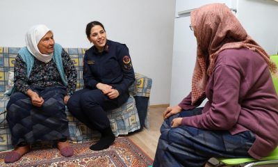 Jandarmadan Mihalıççık’taki yaşlı vatandaşlara ziyaret