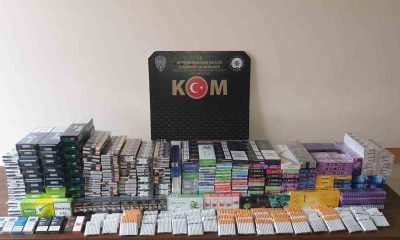 Polisten kaçak sigara ve makaron operasyonu