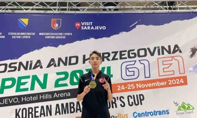 Milli sporcu Gesge, Bosna Hersek’ten altın madalya ile döndü