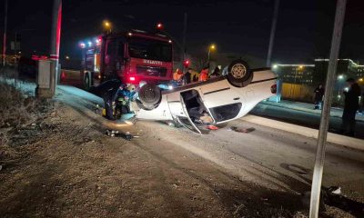 Takla atan otomobilin sürücüsü ehliyetsiz ve 2,19 promil alkollü çıktı