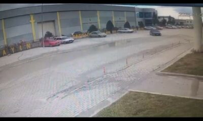 Fabrika önünde drift pahalıya mal oldu (Video Haber)
