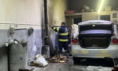 Oto boya atölyesinde çıkan yangın paniğe neden oldu