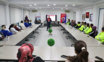 Jandarma ekiplerinden firma çalışanlarına seminer